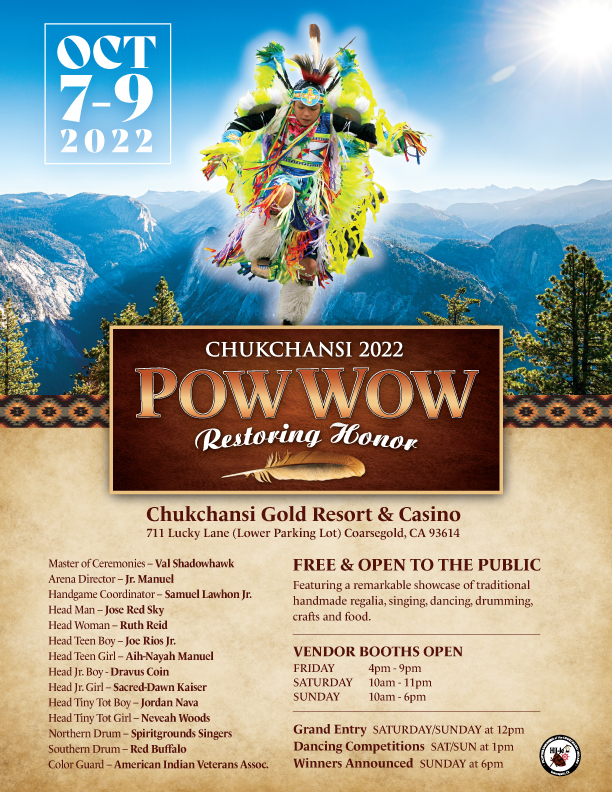 Pow Wow Information Chukchansi Gold Resort & Casino