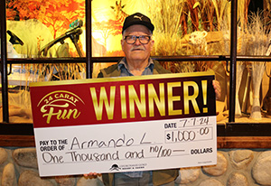 Armando L. Firecracker Cash Giveaway Winner