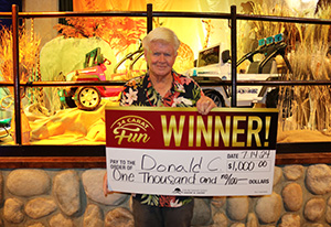Donald C. Firecracker Giveaway Winner