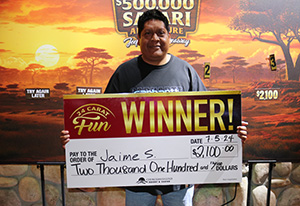 Jaime S. Safari Giveaway Winner