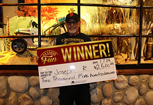 Joseph R. Firecracker Cash Giveaway Winner