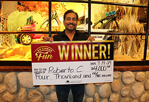 Roberto C. Firecracker Giveaway Winner
