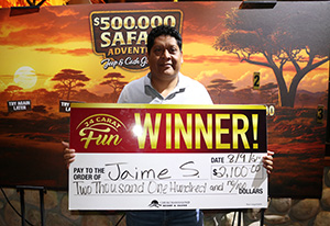 Jaime S. Safari Jeep Giveaway Winner