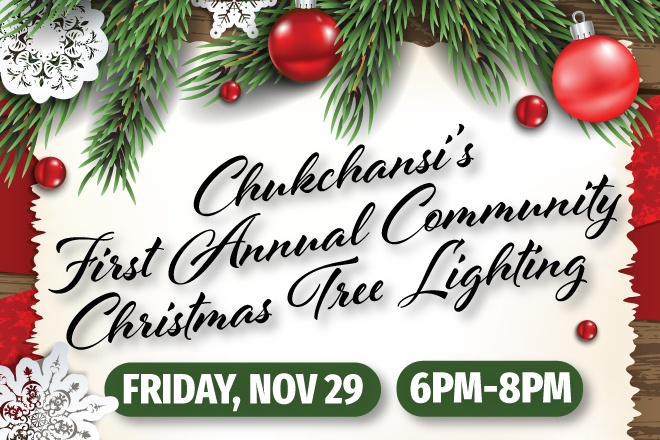 First annual christmas tree lighting promo