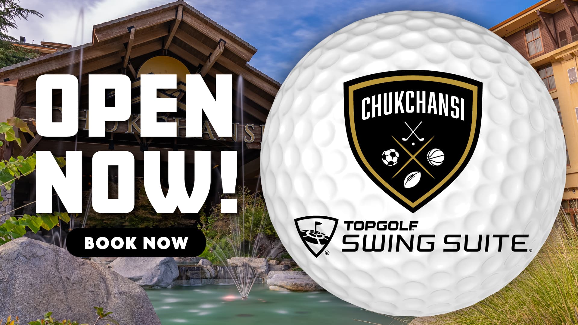 Open now! Chukchansi Topgolf Swing Suite. Book now.