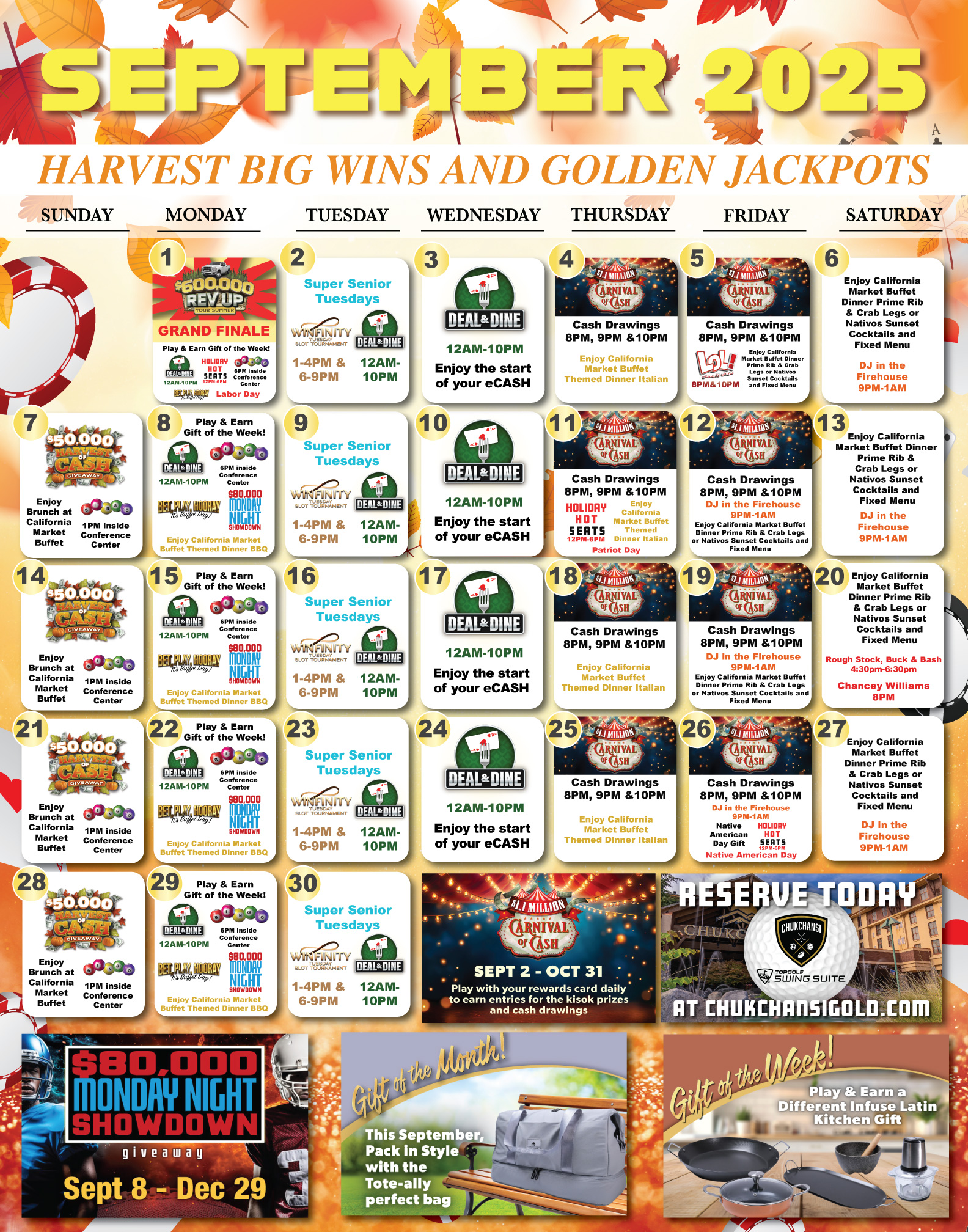 Sept 2025 Promotion and Events Calendar