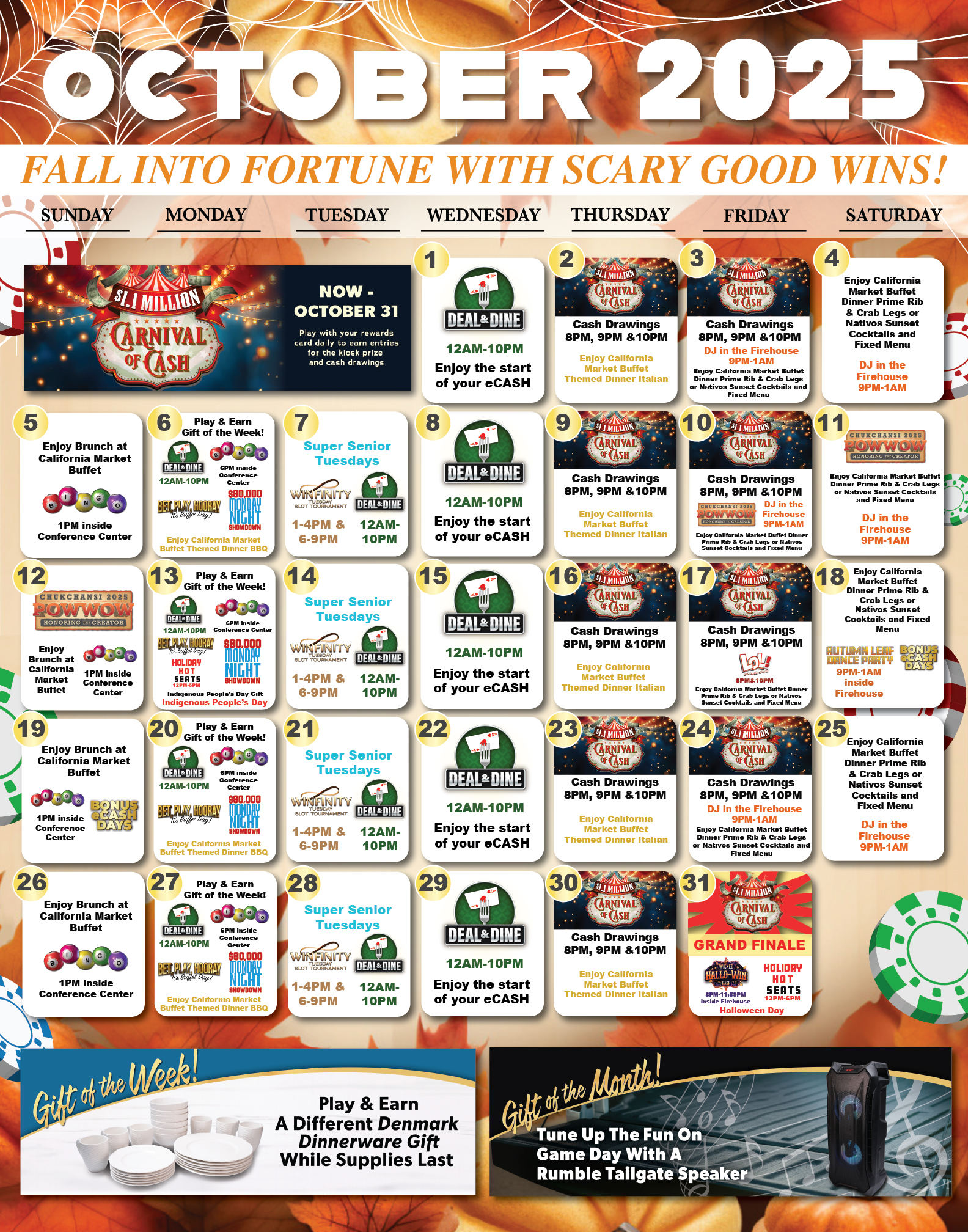 October Promotions and Events Digital