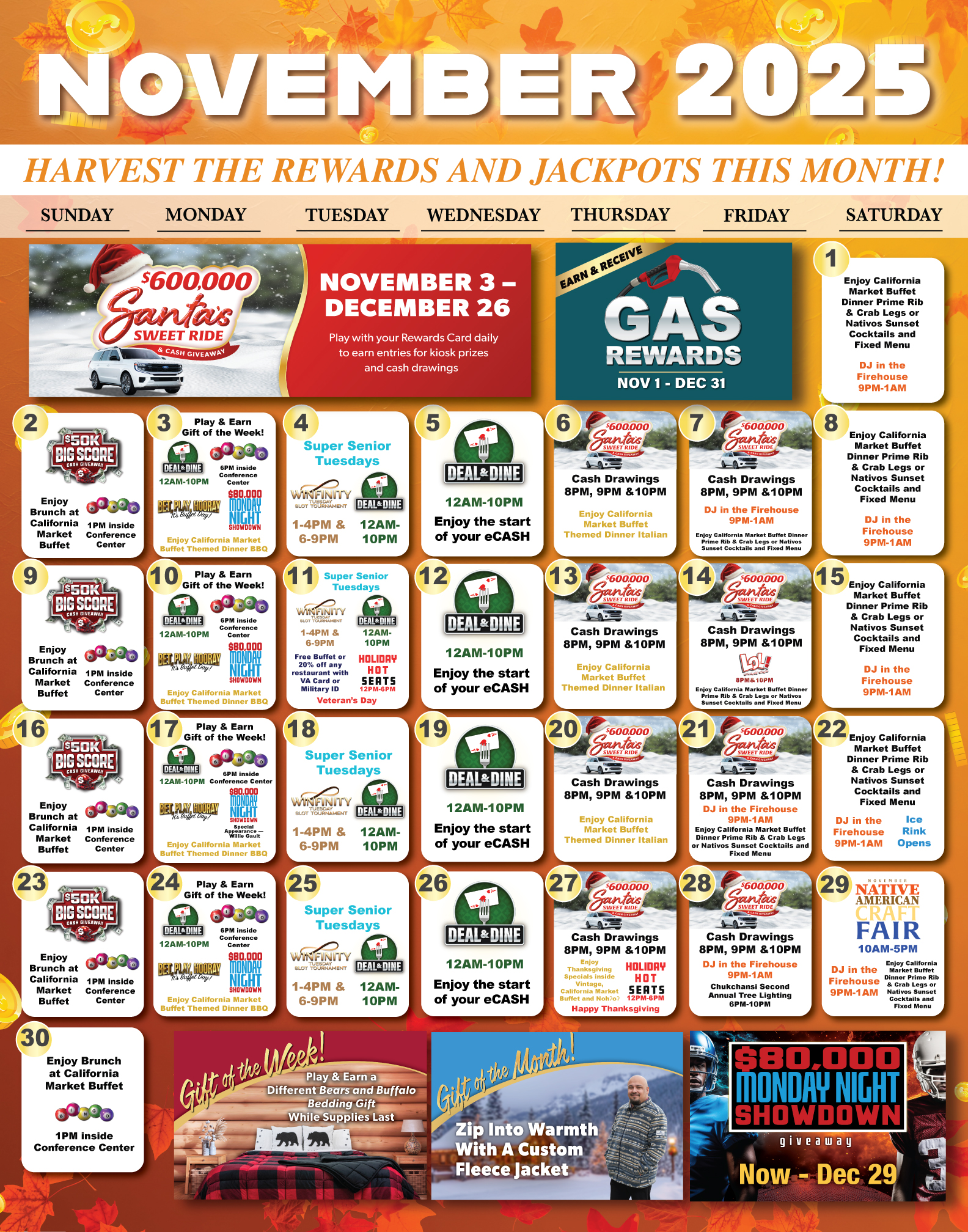 Nov 2025 Promotions and Event Calendar