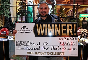 Michael O. Treasure Trove Giveaway Winner